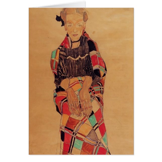 Fille d'Egon Schiele- dans la chasuble noire (Devant)