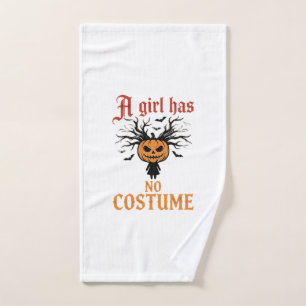 Fille d'Halloween n'a pas de citrouille de costume