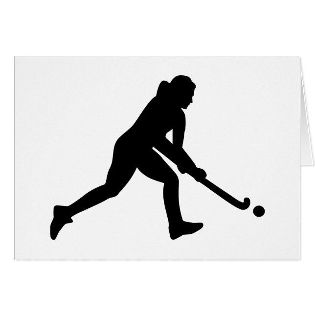 Fille d'hockey de champ (Devant horizontal)