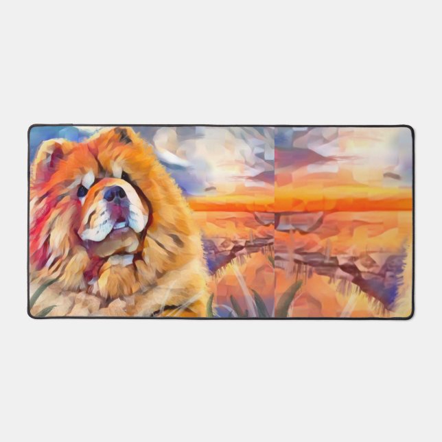 FILLE D'OR Bouche rouge arrondie Mat de bureau (Recto)