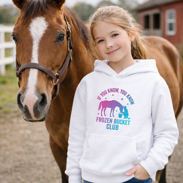 Fille Drôle D'Hiver Cheval Sweat À Capuche (Créateur téléchargé)