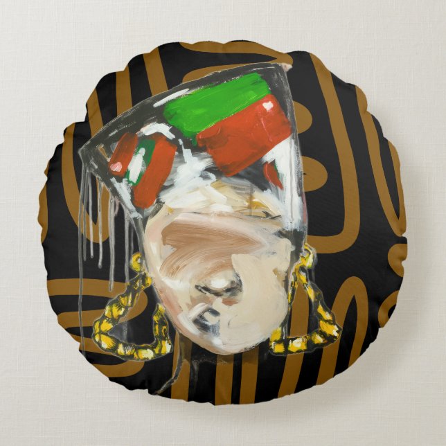 Fille du coin Coussin Rond (Devant)