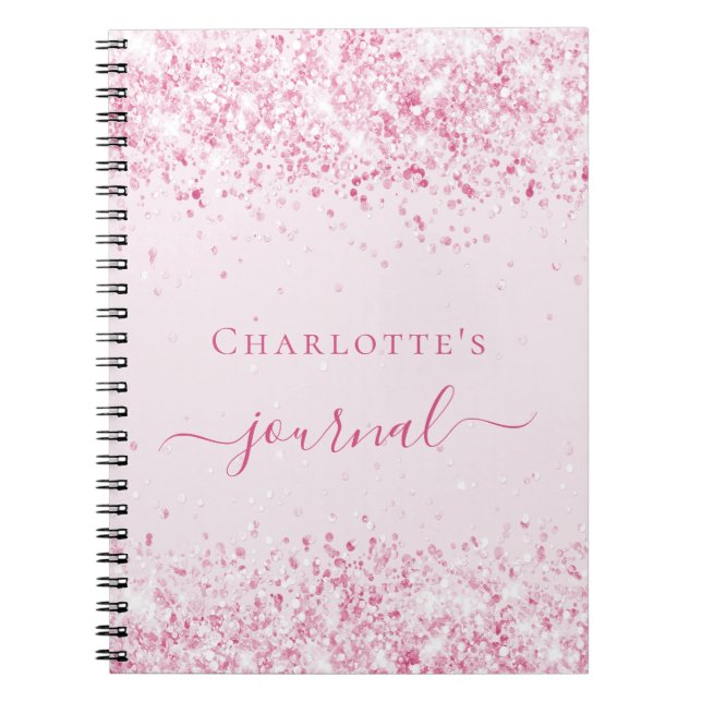 Fille du journal de nom de parties scintillant ros (Devant)