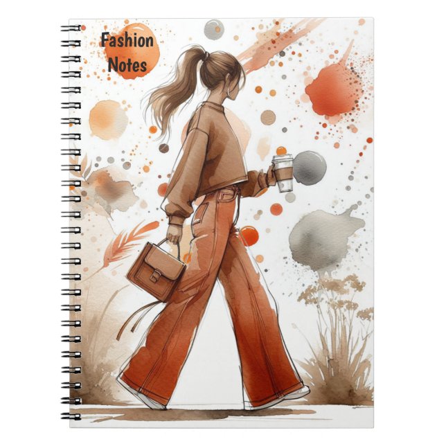 Fille élégante avec journal de café (Devant)