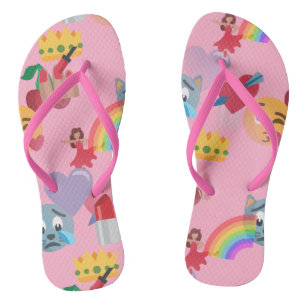 fille émoji tongs tongs sandales chaussures