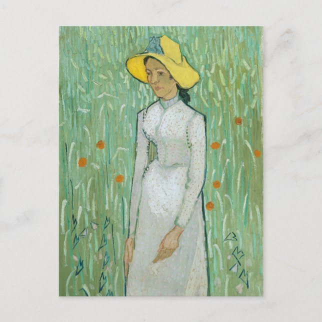 Fille en blanc par Vincent van Gogh Carte postale (Devant)