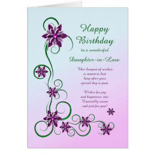 Fille en droit Anniversaire avec rouleaux et fleur