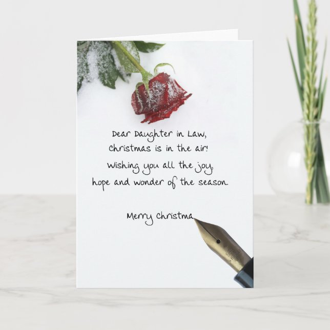 Fille en droit Joyeuse carte de Noël (Devant)