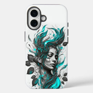 Fille en Feuille Artistique iPhone 16 coque