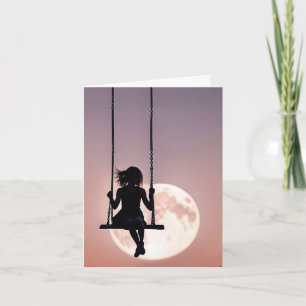 Fille En Flèche Avec Lune