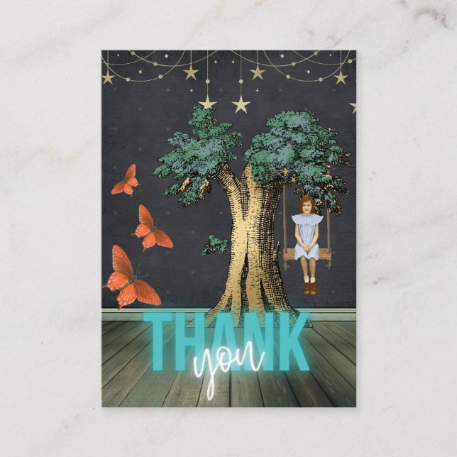 Fille En Merci De Swing Pour Votre Carte D'Achat (Devant)