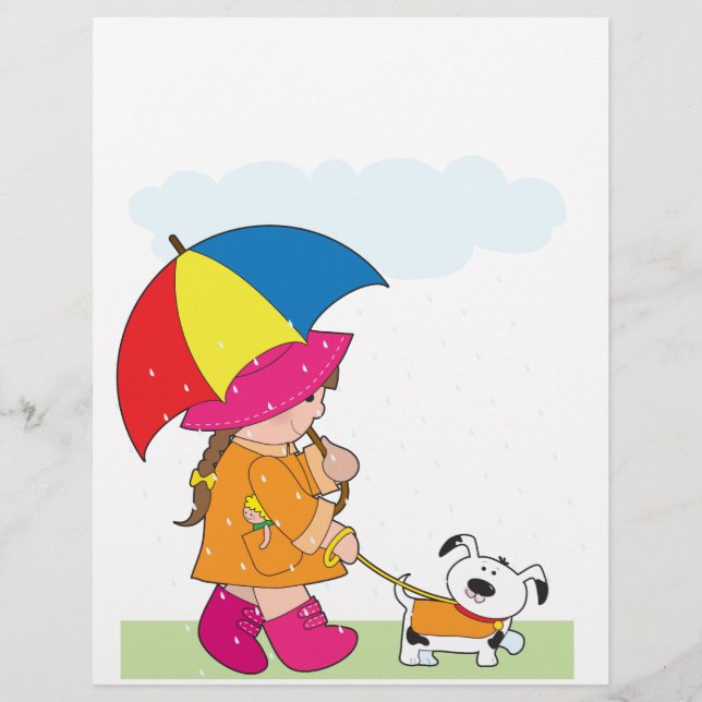 Fille en pluie (Devant)