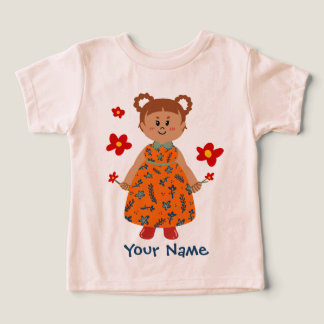 Fille en robe orange (tresse chignon) Nom personna