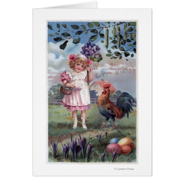 Fille en rose tenant des fleurs violettes (Devant)