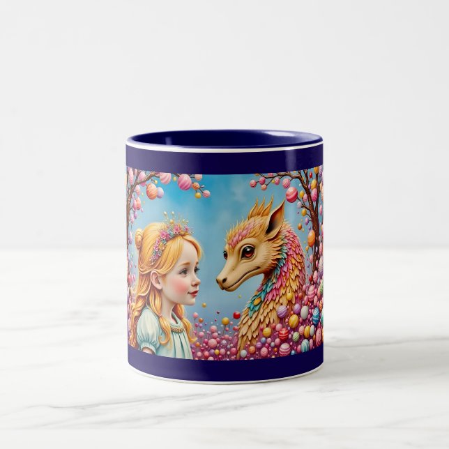 ~ Fille et bébé Dragon ~ Mug (Centre)