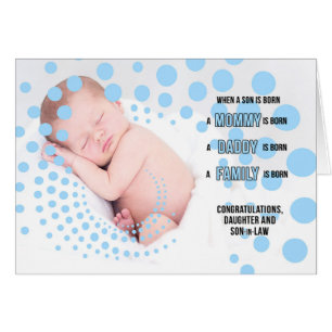 Fille et Fils en droit Bébé Garçon Félicitations