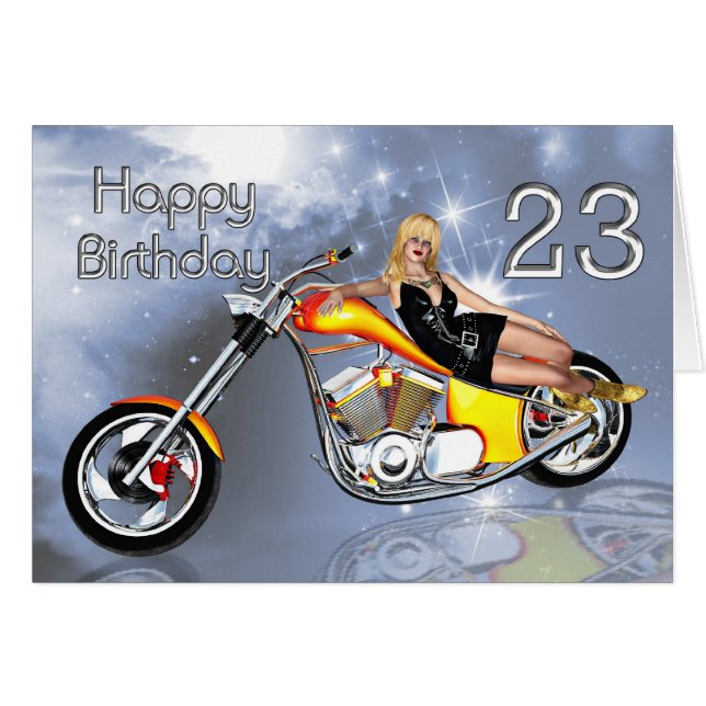 Fille et hélico 23 Carte d'anniversaire (Devant horizontal)