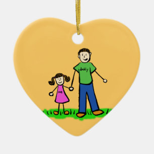 Fille et père Famille Ornements personnalisés