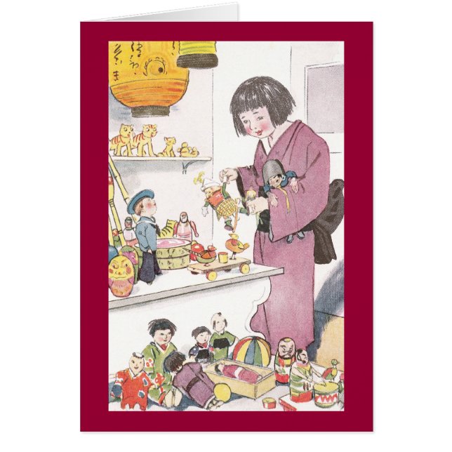 Fille et poupées japonaises (Devant)