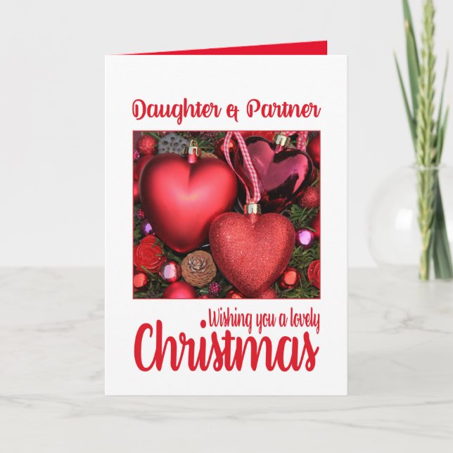 Fille et son partenaire Carte de Noël adorable (Devant)