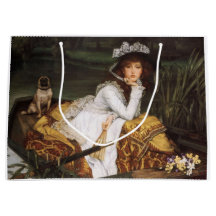 Fille et son sac cadeau carlin