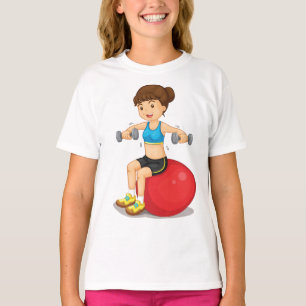 Fille Exercice Avec Poids Filles T-Shirt