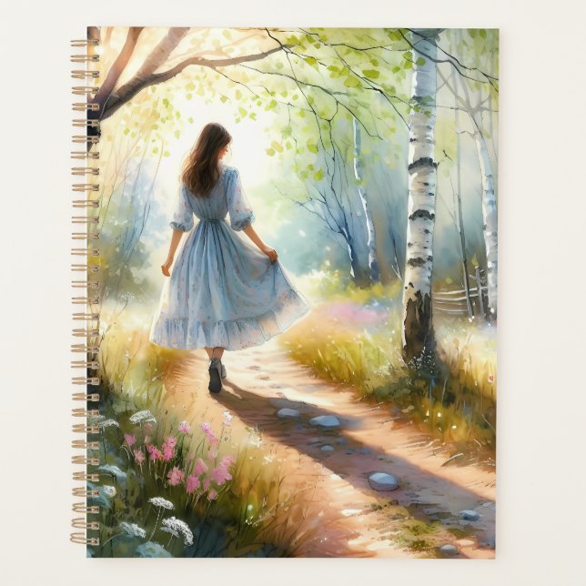 Fille Fantaisiste Dançant à Travers une Forêt de B (Devant)