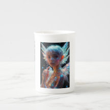 Fille Fée Magique avec Mug Fantaisie à Ailes Paill