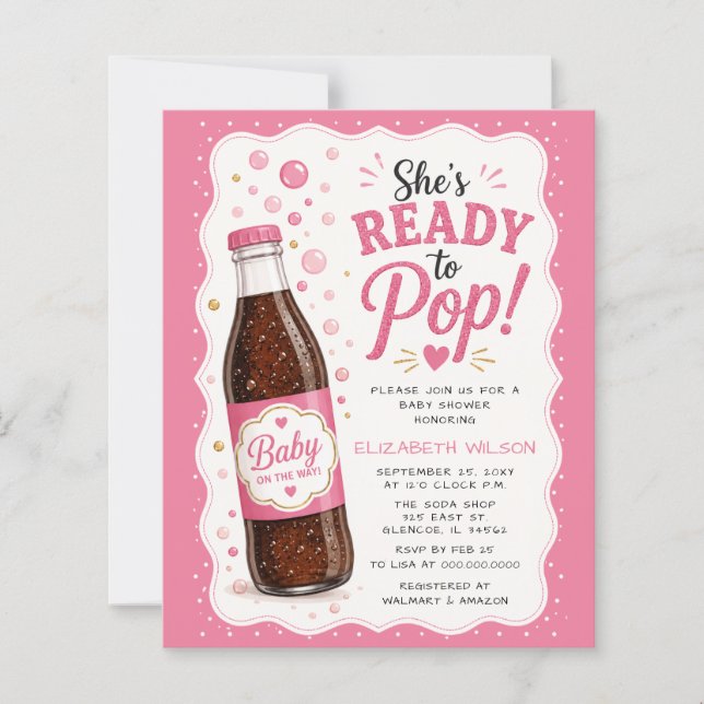 Fille Fête de Bébé avec Bouteille de Soda Prête à  (Devant)