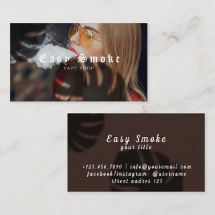 Fille Fumer Vape Carte de visite