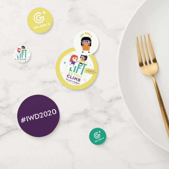 Fille Geek X ascenseur + #IWD2020 Table Confetti (Groupe)