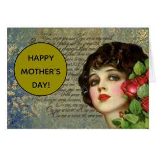 Fille glamour victorienne avec Rose rouge