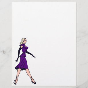 Fille Glamour Vintage, Secrétaire Blonde Rétro