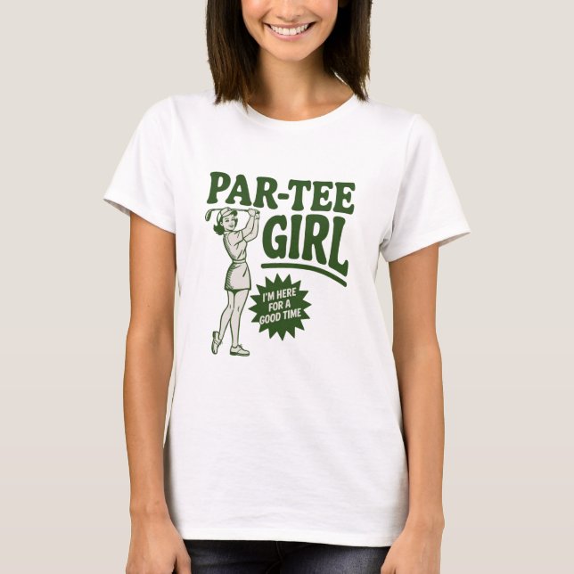 Fille golfeuse drôle Par T-shirt fille pour les am (Devant)