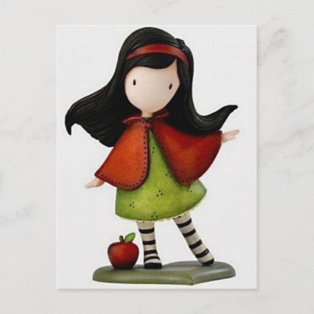 Fille Gorjuss Une pomme par jour Carte postale  (Devant)