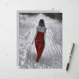 Fille gothique vintage robe rouge Art découpage