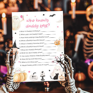 Fille Halloween Qui connaît Papa Meilleur Jeu