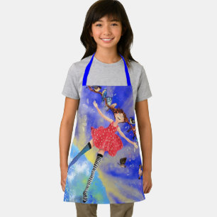 Fille heureuse avec tablier pour enfants Birds Kid