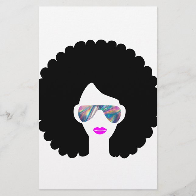 fille hologram afro (Devant)