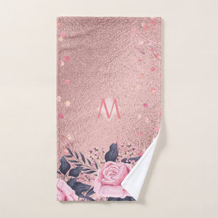 Fille jamais ROSEGOLD Bleu rose Floral MONOGRAS