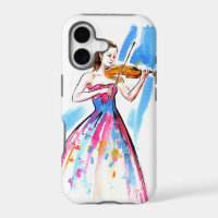Fille jouant au violon coque iphone