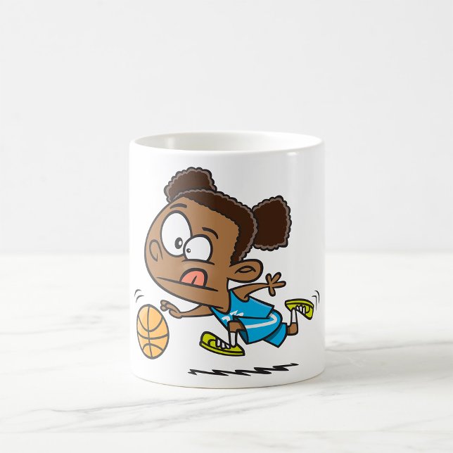 Fille Jouant Basketball Café Mug (Créateur téléchargé)