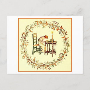 Fille Lecture par carte postale lelight