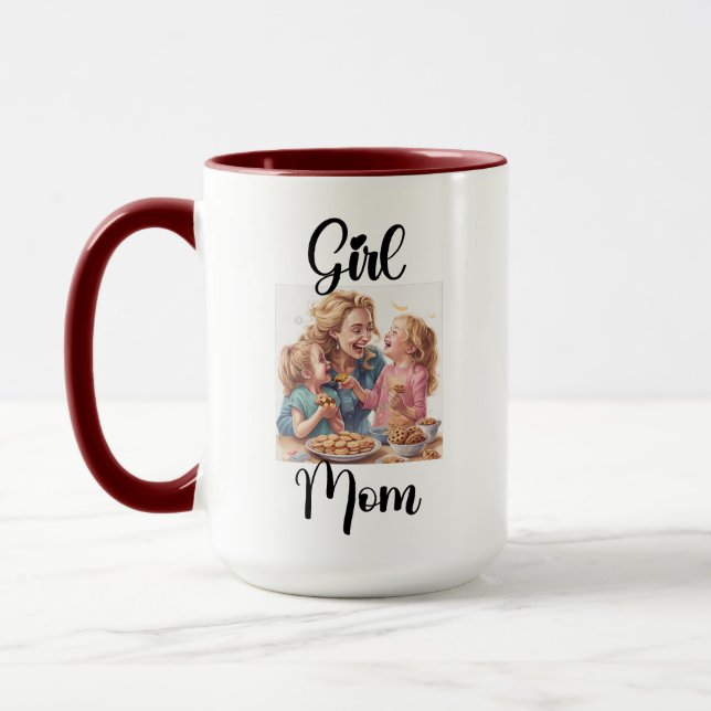 Fille Maman 15oz Mug/Fête des Mères Mugs (Gauche)