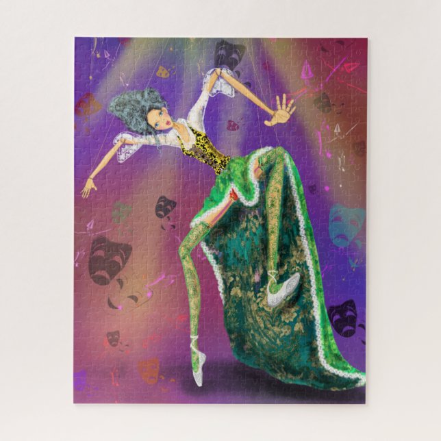 Fille Marionnette à Corde Puzzle Théâtre de Marion (Vertical)