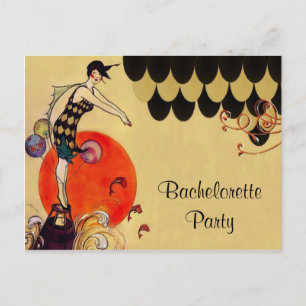 Fille nage ~ Invitations de carte postale