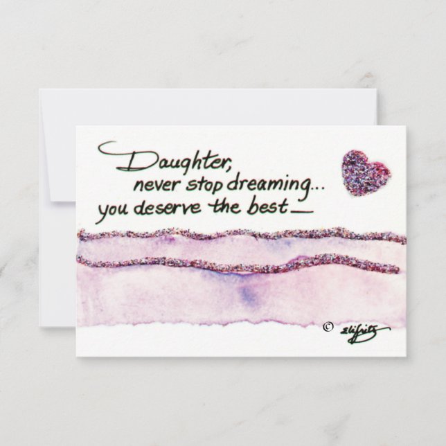 Fille n'arrête jamais de rêver peinture Flat Card (Devant)