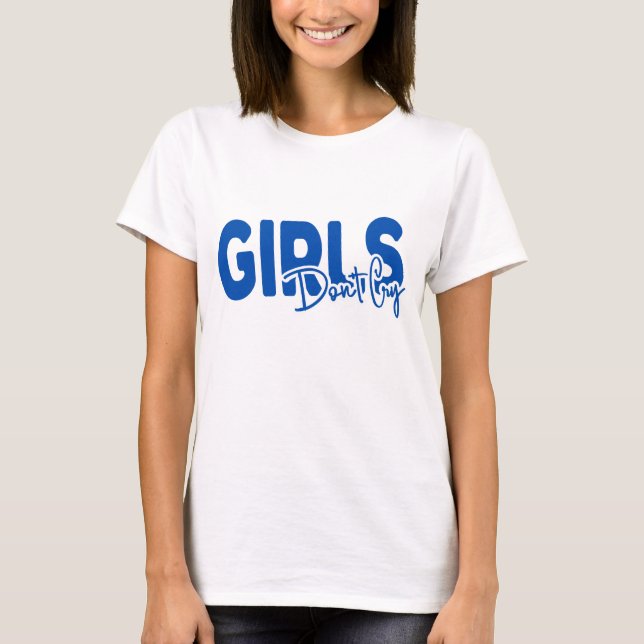 Fille Ne pleure pas typographie blanc T-shirt (Devant)