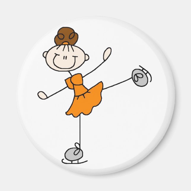 Fille orange Magnet Patineur (Devant)