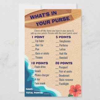 Fille ou garçon à bord, qu'y a-t-il dans votre sac